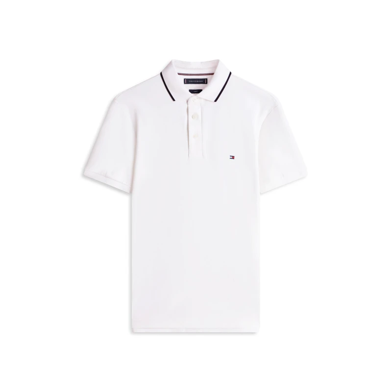Image of Tommy Hilfiger Tommy DC Liquid Polo Sn62 White male S