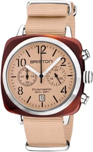 Image of Briston Watch Clubmaster Classic Chronograph Terracotta Nude