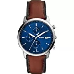 Image of Fossil Men The Minimalist Solar-Powered Luggage Eco Leather Watch