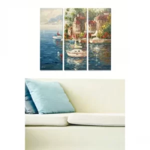 Image of MDFDSCF7606 Multicolor Decorative MDF Painting (3 Pieces)