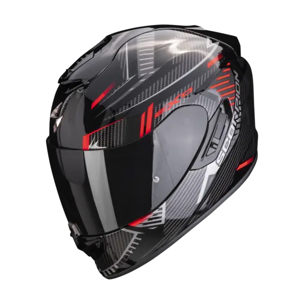 Image of Scorpion Exo-1400 Evo Air Shell Black-Red Full Face Helmet XL