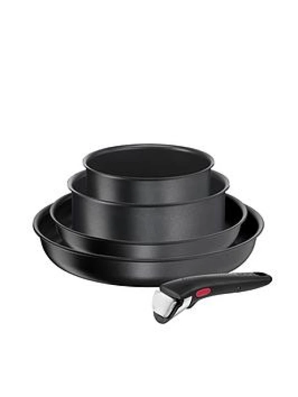 Image of Tefal Ingenio Daily Chef 5 Piece Induction Pan Set, Black L7629102