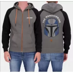 Image of Star Wars: The Mandalorian Hooded Sweater Helmet Size XL