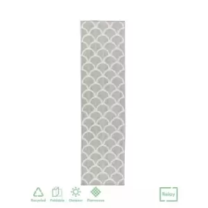 Image of Relay Recycled Indoor/Outdoor Rug - Grey - 60x230cm