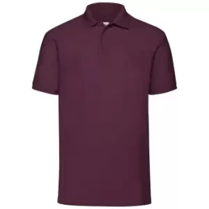 Image of Fruit Of The Loom Childrens/Kids Unisex 65/35 Pique Polo Shirt (Pack of 2) (5-6) (Burgundy)