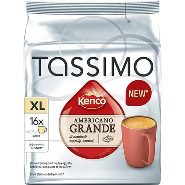 Image of Tassimo Kenco Americano Grande Coffee 5 Pack 80 T-Discs