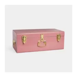 Image of Pink Metal Storage Trunk