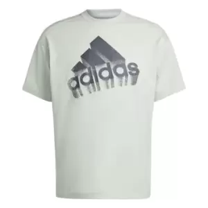 Image of adidas Block Q3 T Shirt Mens - Green