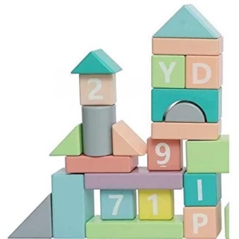 Image of Wooden Builder Blocks - 90 Pieces