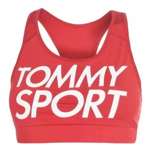 Image of Tommy Sport Logo Sports Bra - Cardinal