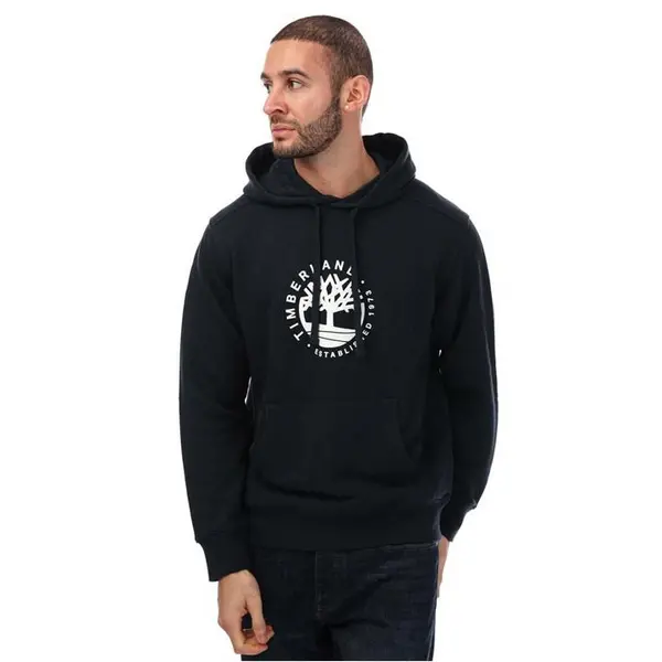 Image of Timberland Refibra Logo Hoody - Blue M