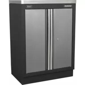 Image of 680mm Modular 2 Door Floor Cabinet - Adjustable Shelf - Aluminium Handles