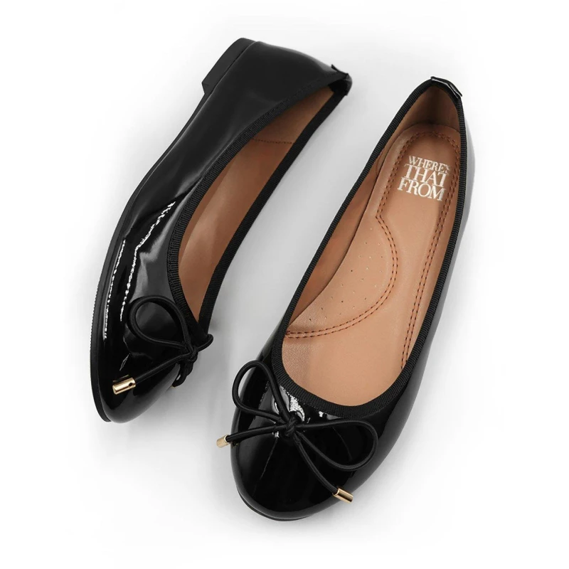 Image of Where's That From 'Bexley' Slip On Flat Pumps Black