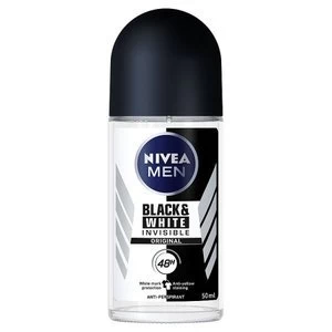 Image of Nivea For Men Deo Invisible Black and White roll-on 50ml