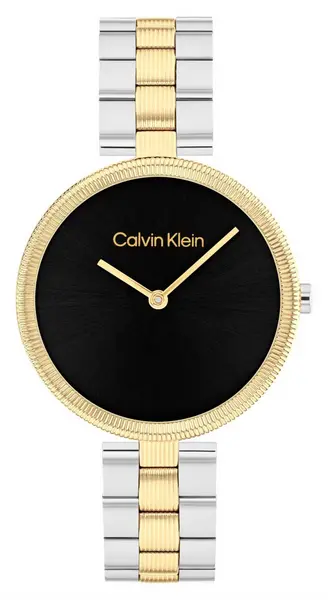 Image of Calvin Klein 25100012 Womens Gleam (32mm) Black Dial / Two- Watch