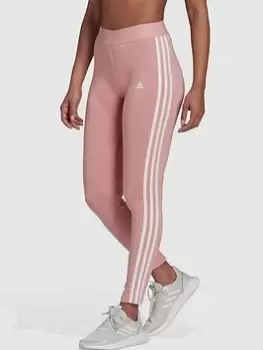 Image of adidas Essentials 3 Stripes Legging, Mauve, Size S, Women