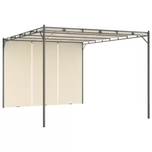 Image of Vidaxl Garden Gazebo With Side Curtain 4X3X2.25 M Cream
