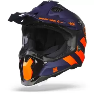 Image of LS2 MX700 Subverter Cargo Matt Blue Fluo Orange Offroad Helmet M