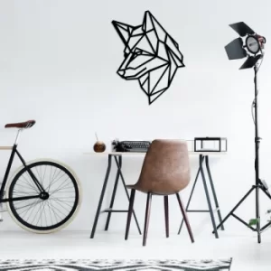 Image of Wolf 4 Black Decorative Metal Wall Accessory