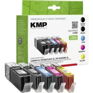 Image of KMP Ink replaced Canon PGI-550PGBK XL, CLI-551 BK,C,M,Y XL Compatible Set Black, Photo black, Cyan, Magenta, Yellow C100V 1519,0050