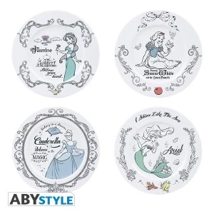 Image of Disney - Disney Princesses Set Of 4 Plates
