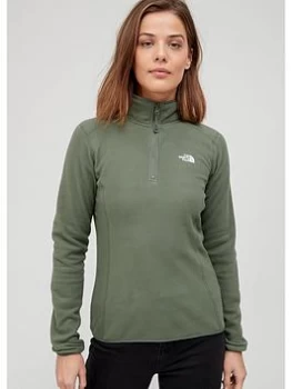 Image of The North Face 100 Glacier 1/4 Zip Top - Khaki, Size S, Women