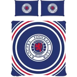 Image of Rangers FC Reversible Pulse Duvet Cover Set (Double) (Royal Blue/White/Red)