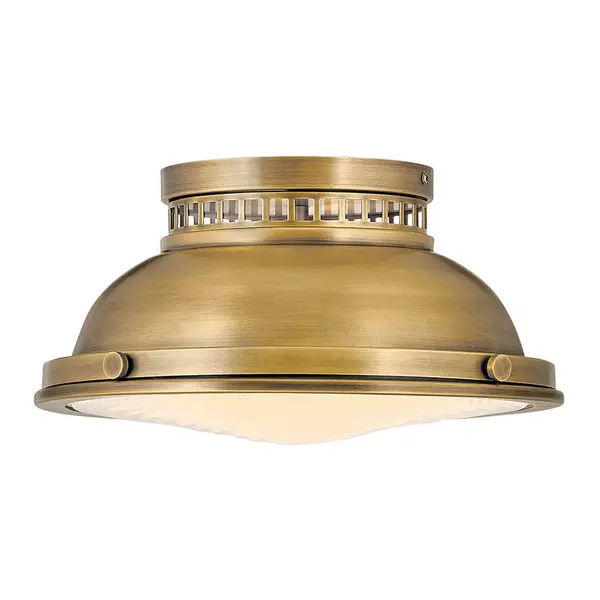 Image of Hinkley Hinkley Amelia Glass Flush Ceiling Light - Brass