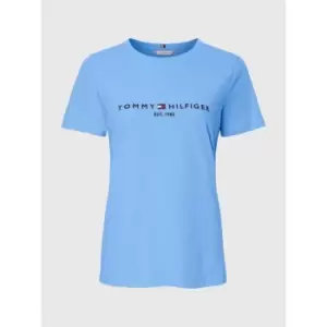 Image of Tommy Hilfiger Crv Regular Hilfiger C-Nk Tee Ss - Blue