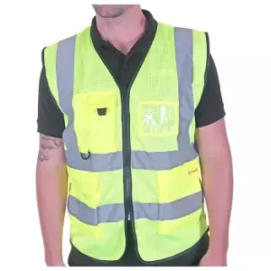 Image of Executive Mesh Waistcoat Saturn Yellow - Size S