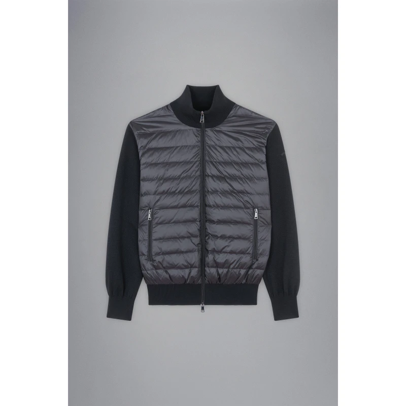 Image of Paul And Shark Mens Lightweight Weather-Resistant Hybrid Jacket Black male M