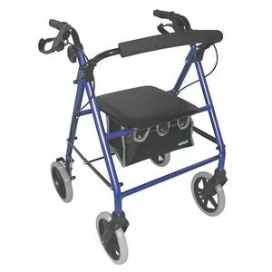 Image of Aidapt Lightweight Rollator In Blue With Bag