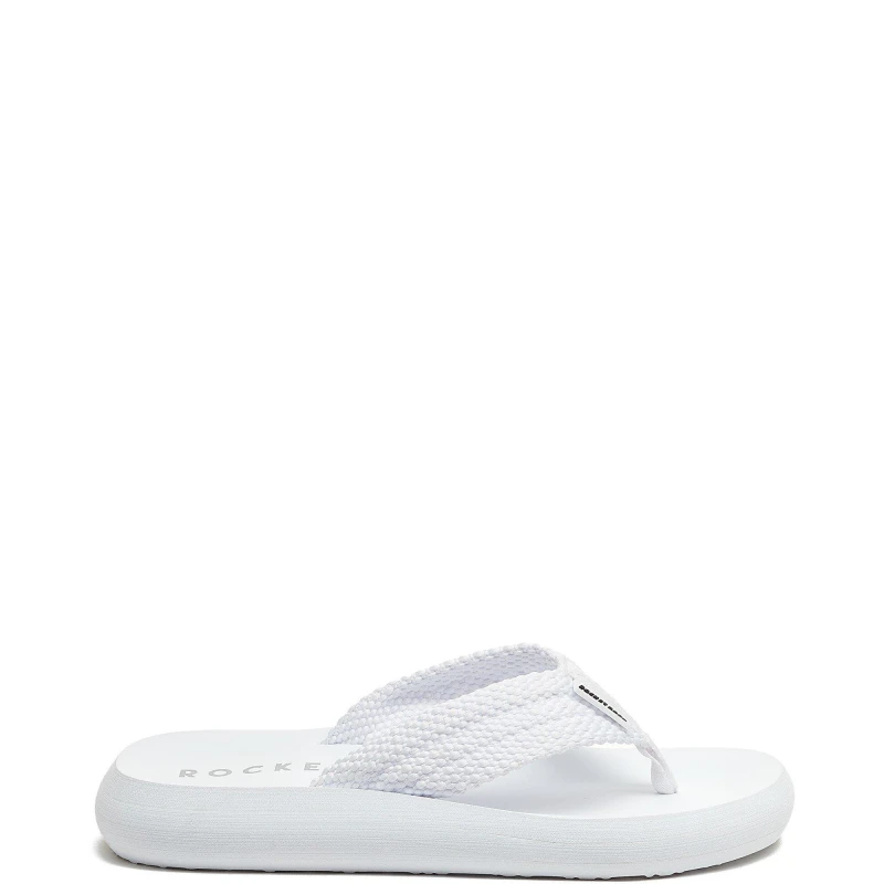 Image of Rocket Dog Womens Sunset Webbing Flip Flops UK Size 8 (EU 41) White RKD298-WHITE-8