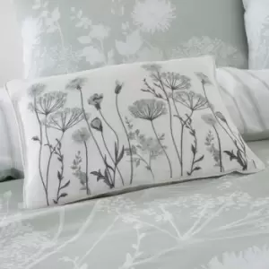 Image of Catherine Lansfield Meadowsweet Floral Cushion White