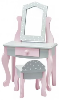 Image of Olivias Little World Little Princess Doll Vanity Table Pink White