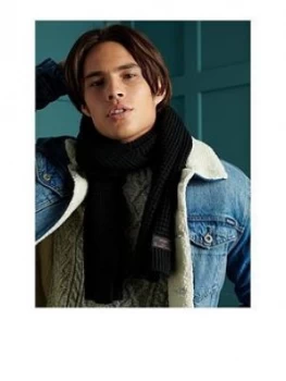Image of Superdry Stockholm Scarf - Black, Men