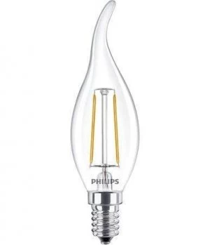 Image of Philips 2W LEDCandle E14 SES Candle Very Warm White - 57409600