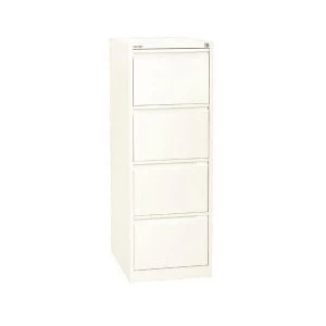 Image of Bisley Filing Cabinet 4 Drawer 470x622x1321mm White