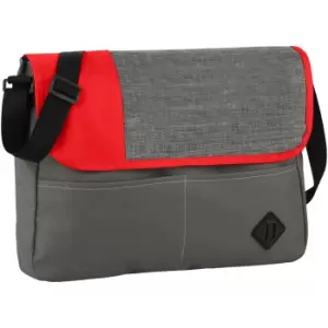 Image of Bullet Offset Convention Messenger (38 x 5.5 x 29 cm) (Grey/Red)
