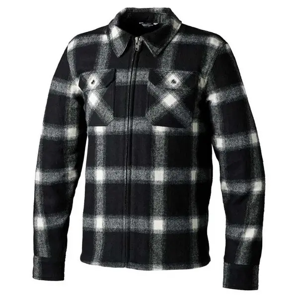 Image of RST Brushed CETextile Shirt Men Black White Check 40