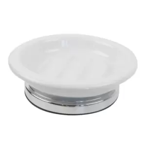 Image of Miller Classic Ceramic Soap Dish, Chrome