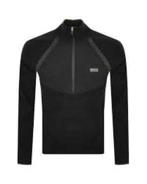 Image of Hugo Boss Athleisure Zaxel Half Zip Jumper Black Size L Men