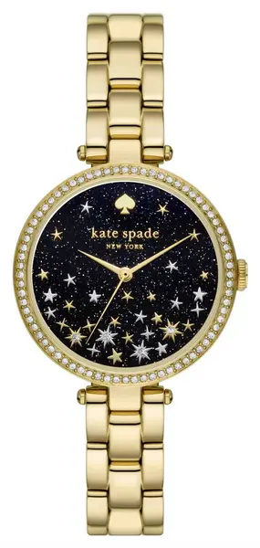 Image of Kate Spade KSW1814 Holland (34mm) Black Sparkle Dial / Gold- Watch