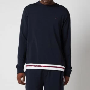 Image of Tommy Hilfiger Mens Contrast Rib Sweatshirt - Desert Sky - M