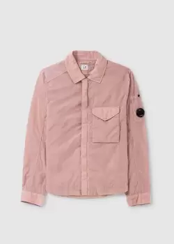 Image of C.P. Company Mens Chrome-R Overshirt In Pale Mauve