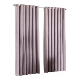 Image of Riva Home Amari Ringtop Curtains (66x72 (168x183cm)) (Heather)