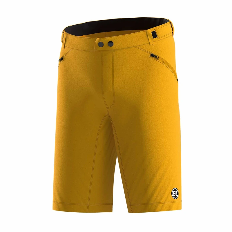 Image of Bicycle Line Mens Ostiglia 2 Baggy UPF 50+ Knee Length Zip Pockets MTB Shorts Yellow male Small