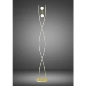 Image of Floor lamp Dali 2 Bulbs G9, polished brass