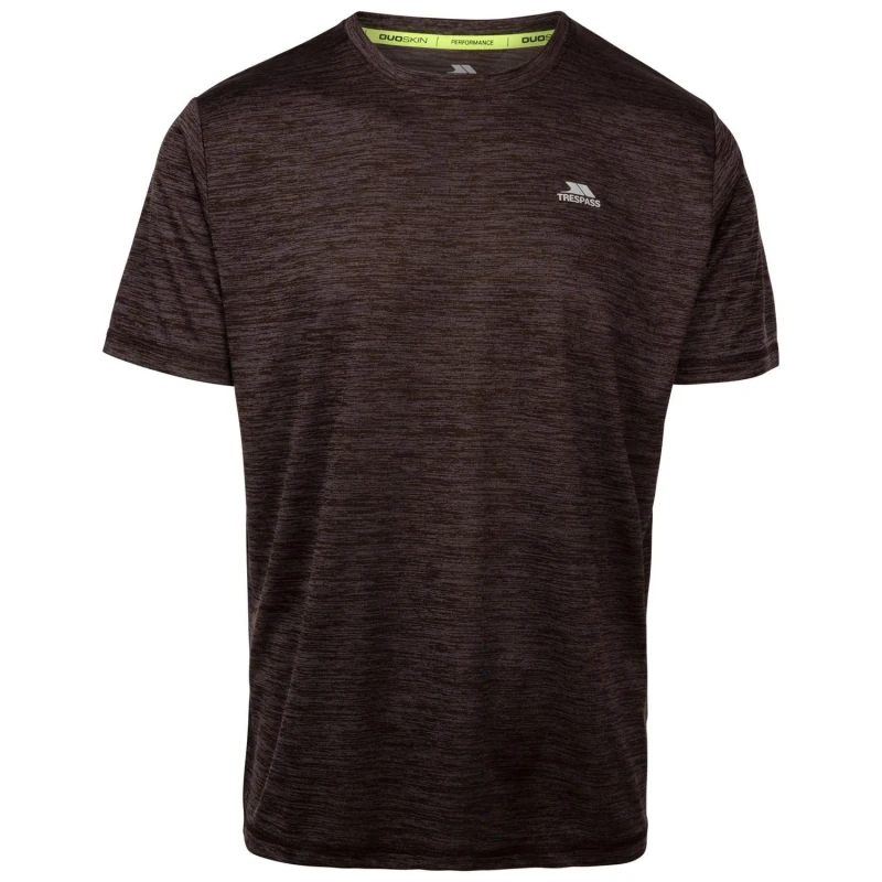 Image of Trespass Trespass Men Kearsley Active Top in Dark Brown Size: Medium Dark Brown M Male 5063527246103