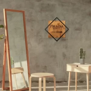 Image of Fashion 2 Walnut Black Decorative Wooden Wall Accessory